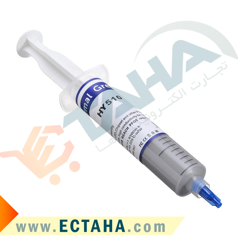 خمیر سیلیکون HY510 نقره ای سرنگی بزرگ